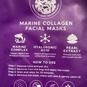 Marine collagen facial mask